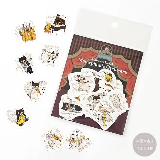 Shinzi Katoh Kirapika Flake Stickers - Meowphonic Orchestra