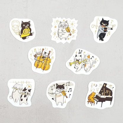 Shinzi Katoh Kirapika Flake Stickers - Meowphonic Orchestra