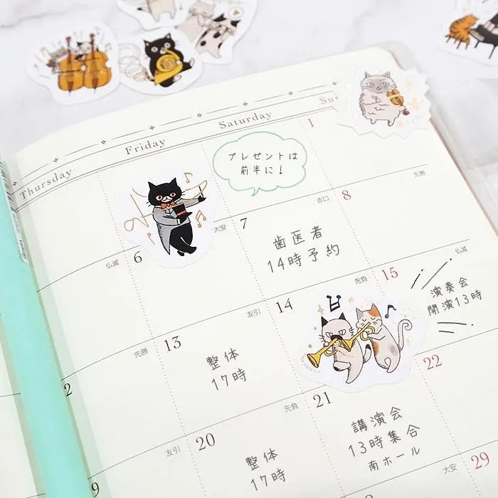 Shinzi Katoh Kirapika Flake Stickers - Meowphonic Orchestra