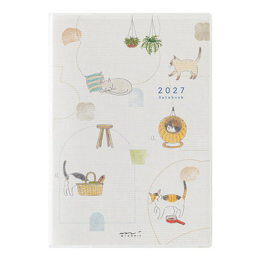 Midori 2027 Pocket Diary - B6 - Cat