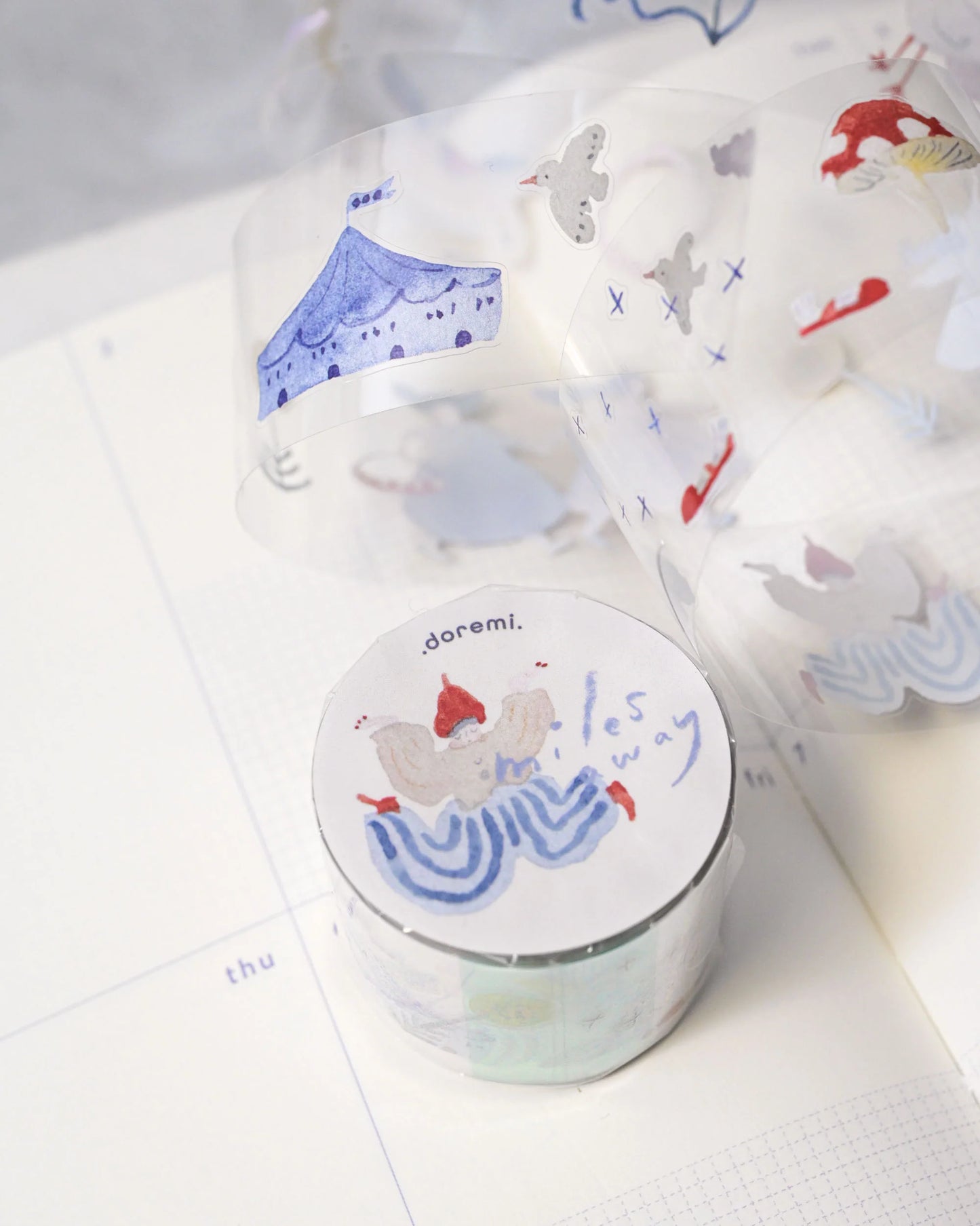 dodolulu - Kiss-Cut Clear Sticker Roll - .doremi. Collection - Miles Away