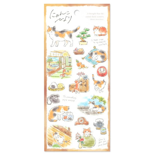 Mind Wave Nyanko Biyori Sticker Sheet - Engawa
