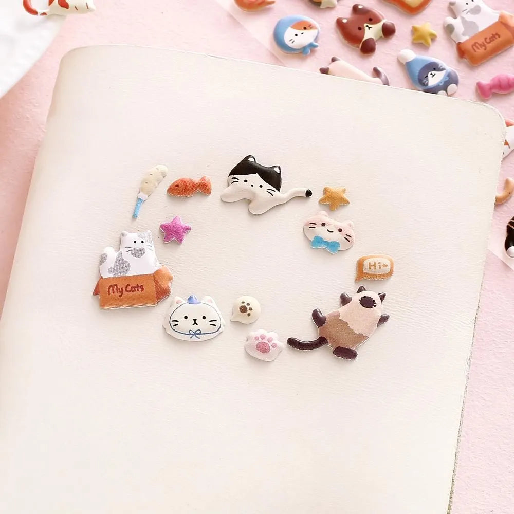 BGM 3D Sticker Sheet - Muni-Muni Vol.2 - Mini Cat