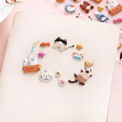 BGM 3D Sticker Sheet - Muni-Muni Vol.2 - Mini Cat
