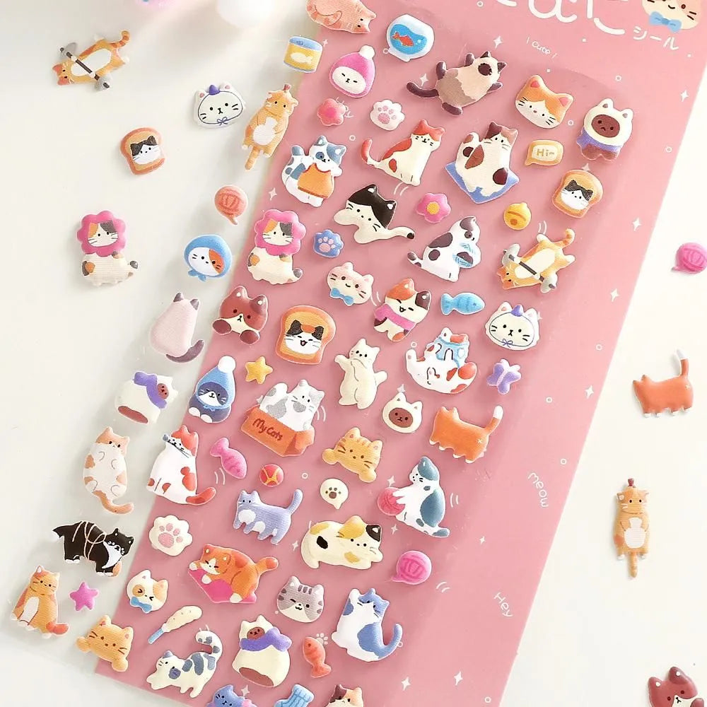 BGM 3D Sticker Sheet - Muni-Muni Vol.2 - Mini Cat