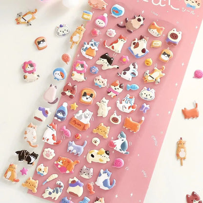 BGM 3D Sticker Sheet - Muni-Muni Vol.2 - Mini Cat