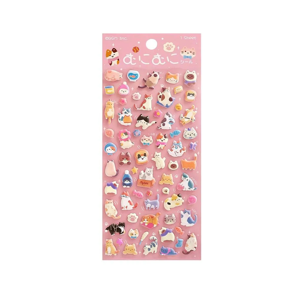 BGM 3D Sticker Sheet - Muni-Muni Vol.2 - Mini Cat