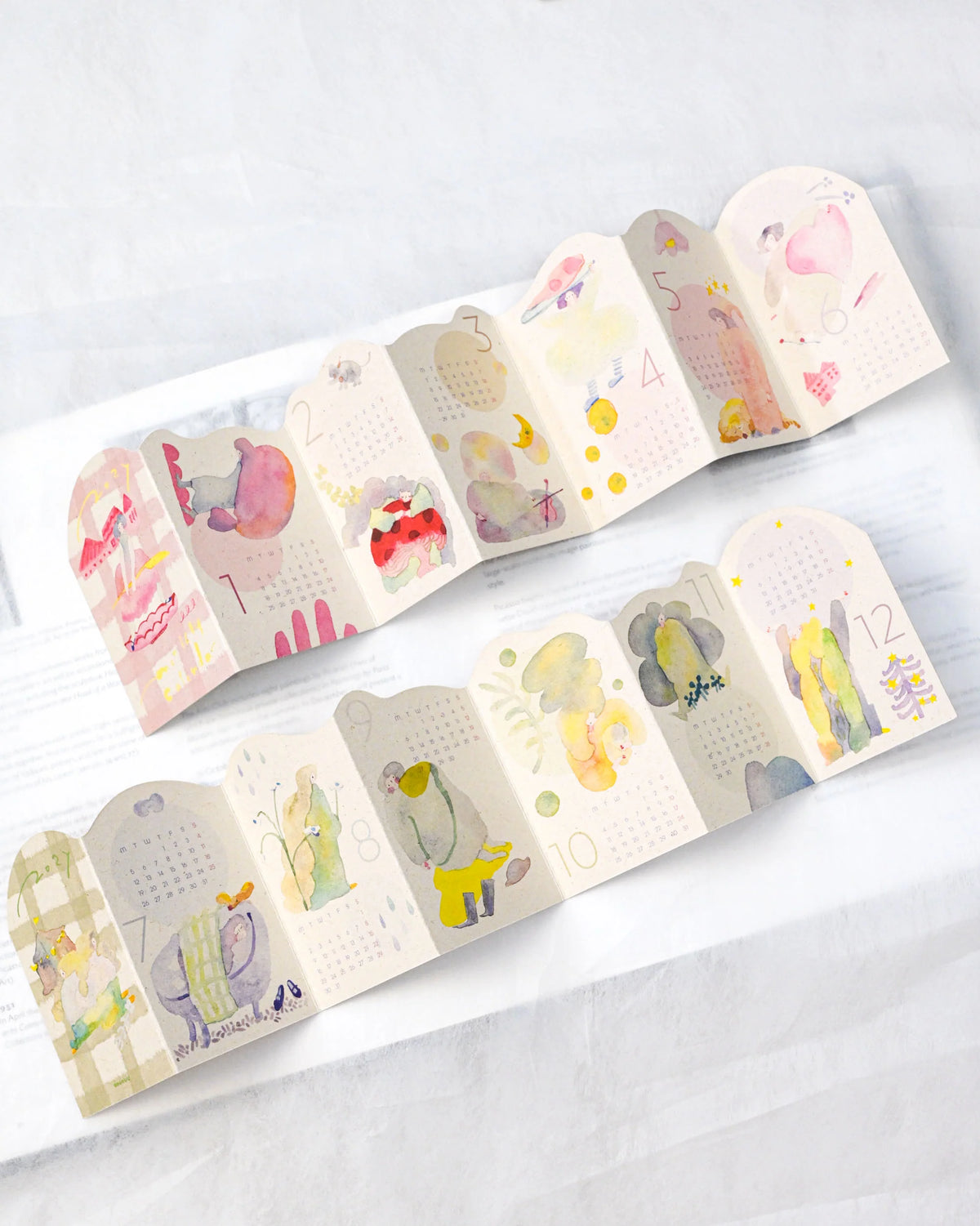 dodolulu - 2027 Mini Concertina Monthly Calendar
