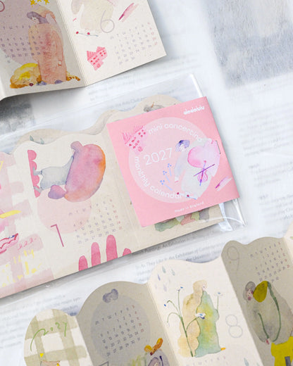 dodolulu - 2027 Mini Concertina Monthly Calendar