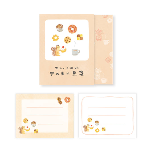 RYU-RYU x Honjo Ayako - Mini Notepad - Squirrels and Snacks
