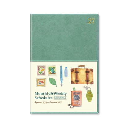 RYU-RYU 2027 B6 Monthly & Weekly Planner - Mint Green
