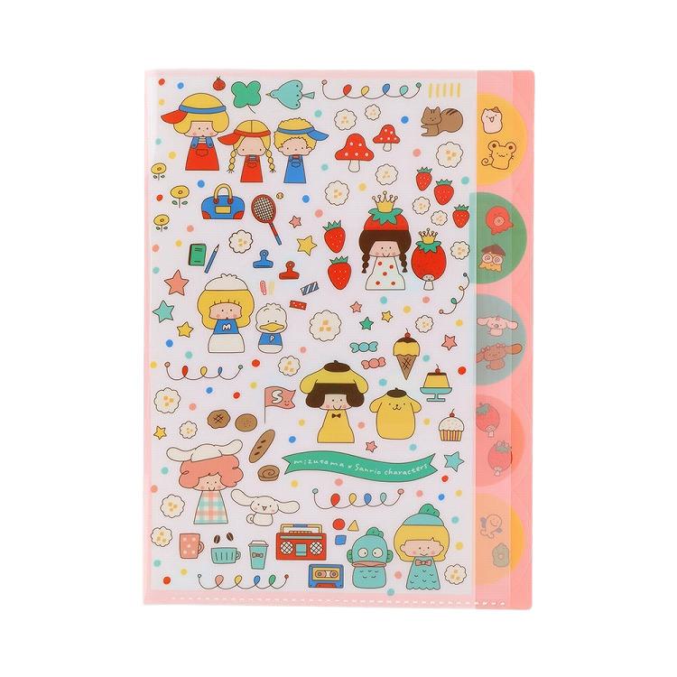 Sanrio x Mizutama - A4 Clear File - Mix Retro Girl