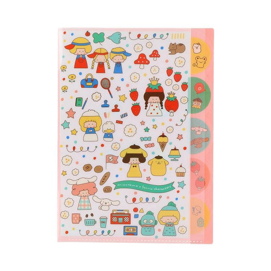 Sanrio x Mizutama - A4 Clear File - Mix Retro Girl
