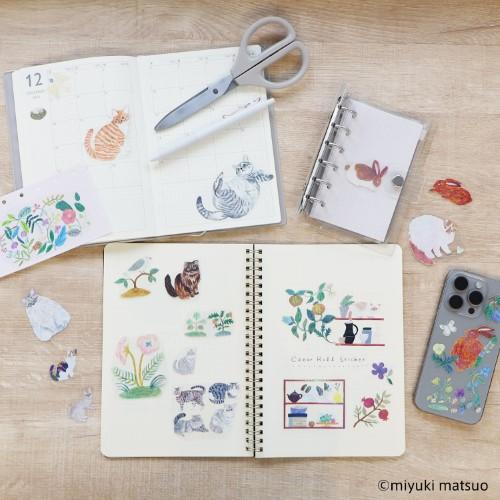 Komamono Creative x Miyuki Matsuo - Clear Sticker Roll - Cat