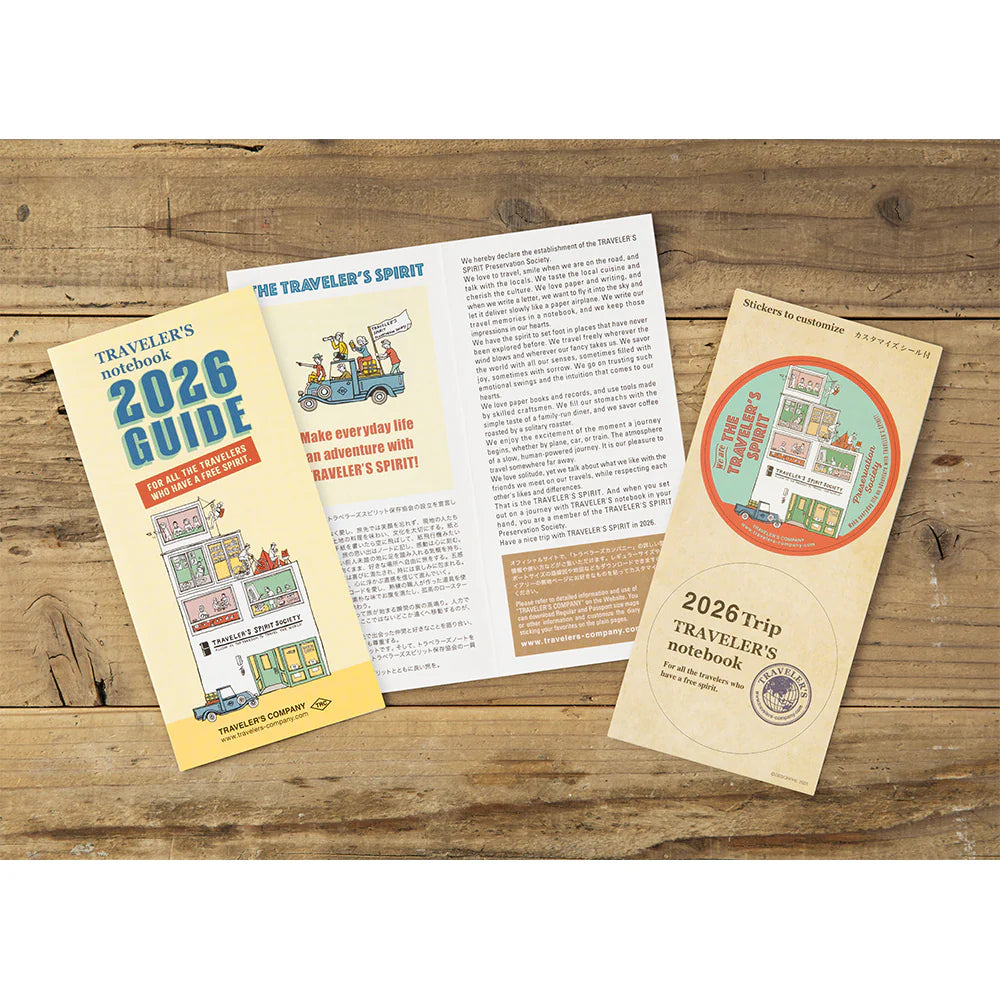TRAVELER'S Regular Size Refill - 2026 Weekly + Memo