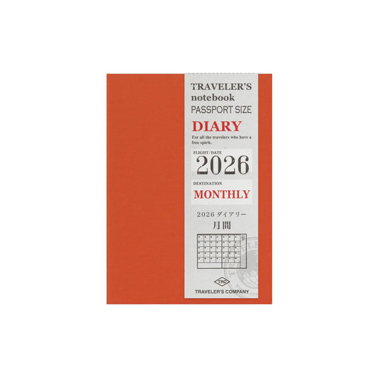 TRAVELER'S Passport Size Refill - 2026 Monthly