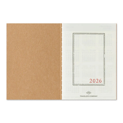 TRAVELER'S Passport Size Refill - 2026 Monthly