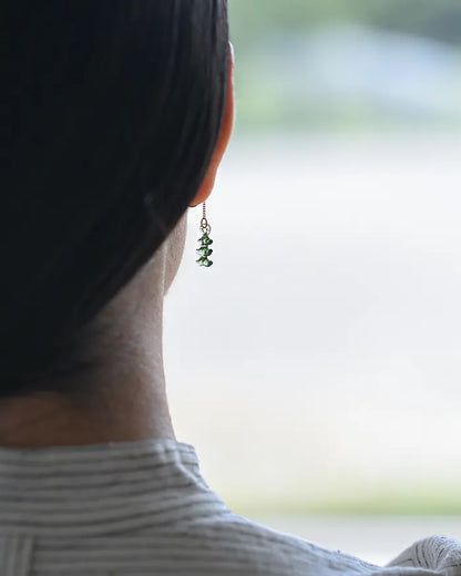 HARIO Lampwork Factory x Iida Umbrella Store - Glass Clip-on Earrings - Mori