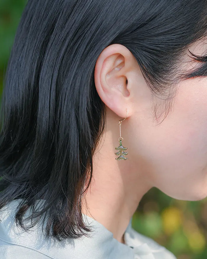 HARIO Lampwork Factory x Iida Umbrella Store - Glass Earrings - Mori