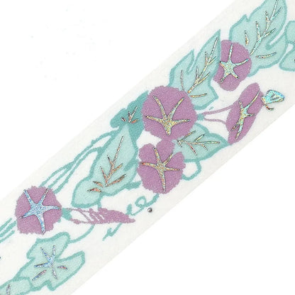 BGM Foil Washi Tape - Flower & Grass Series - Morning Glory