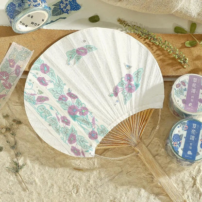BGM Foil Washi Tape - Flower & Grass Series - Morning Glory