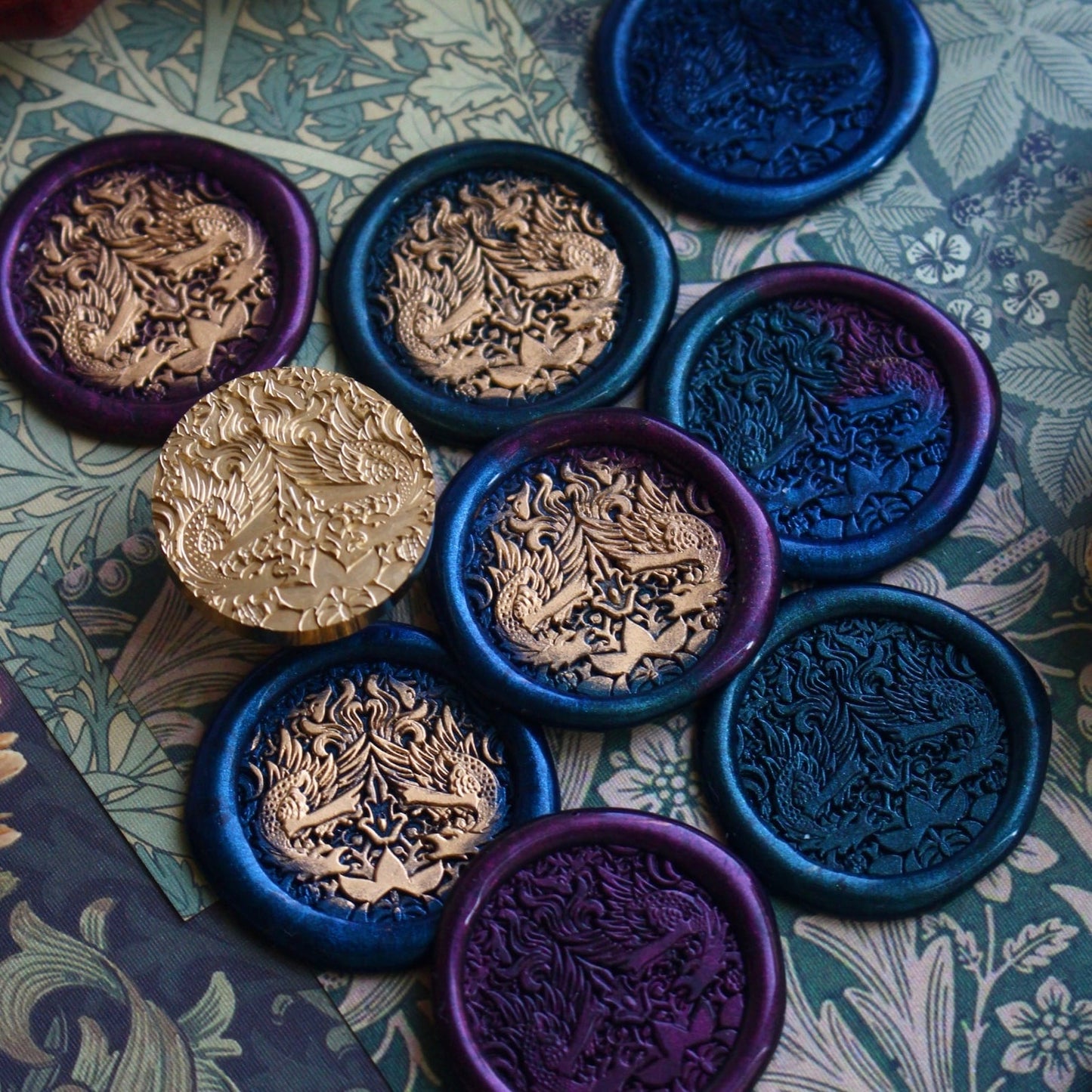 Myrtilles Atelier x William Morris - Wax Seal Stamp - Morris Dragon