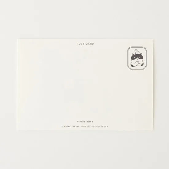 Market the Cat - Postcard - Movie Time