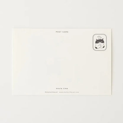 Market the Cat - Postcard - Movie Time