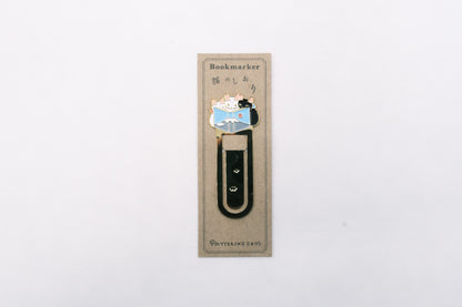 Pottering Cat Bookmark - Fuji Mountain