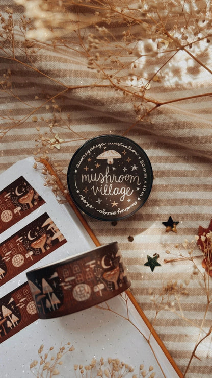 Okeya Stationery Co. - Washi Tape - Mushroom Village