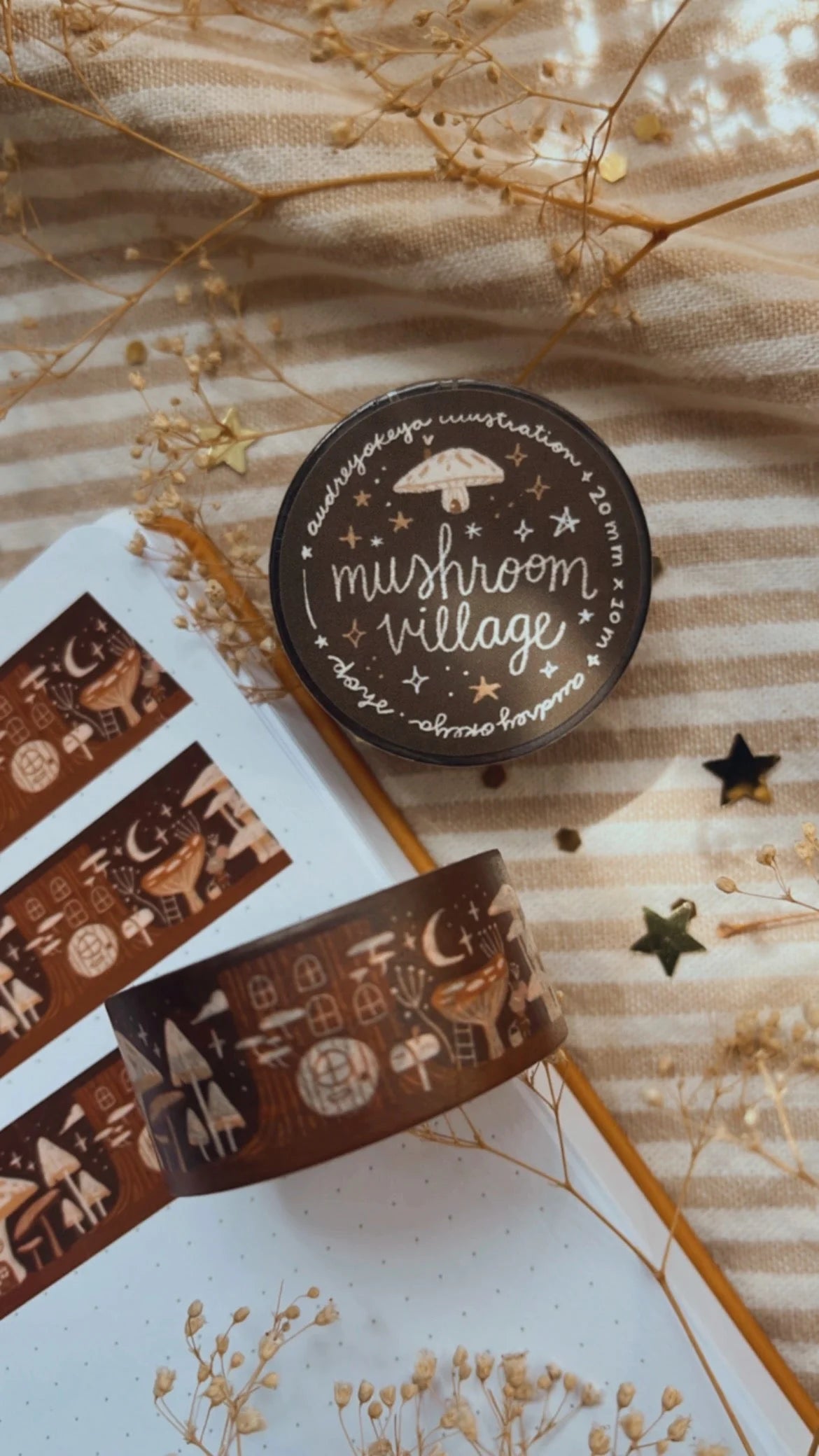 Okeya Stationery Co. - Washi Tape - Mushroom Village