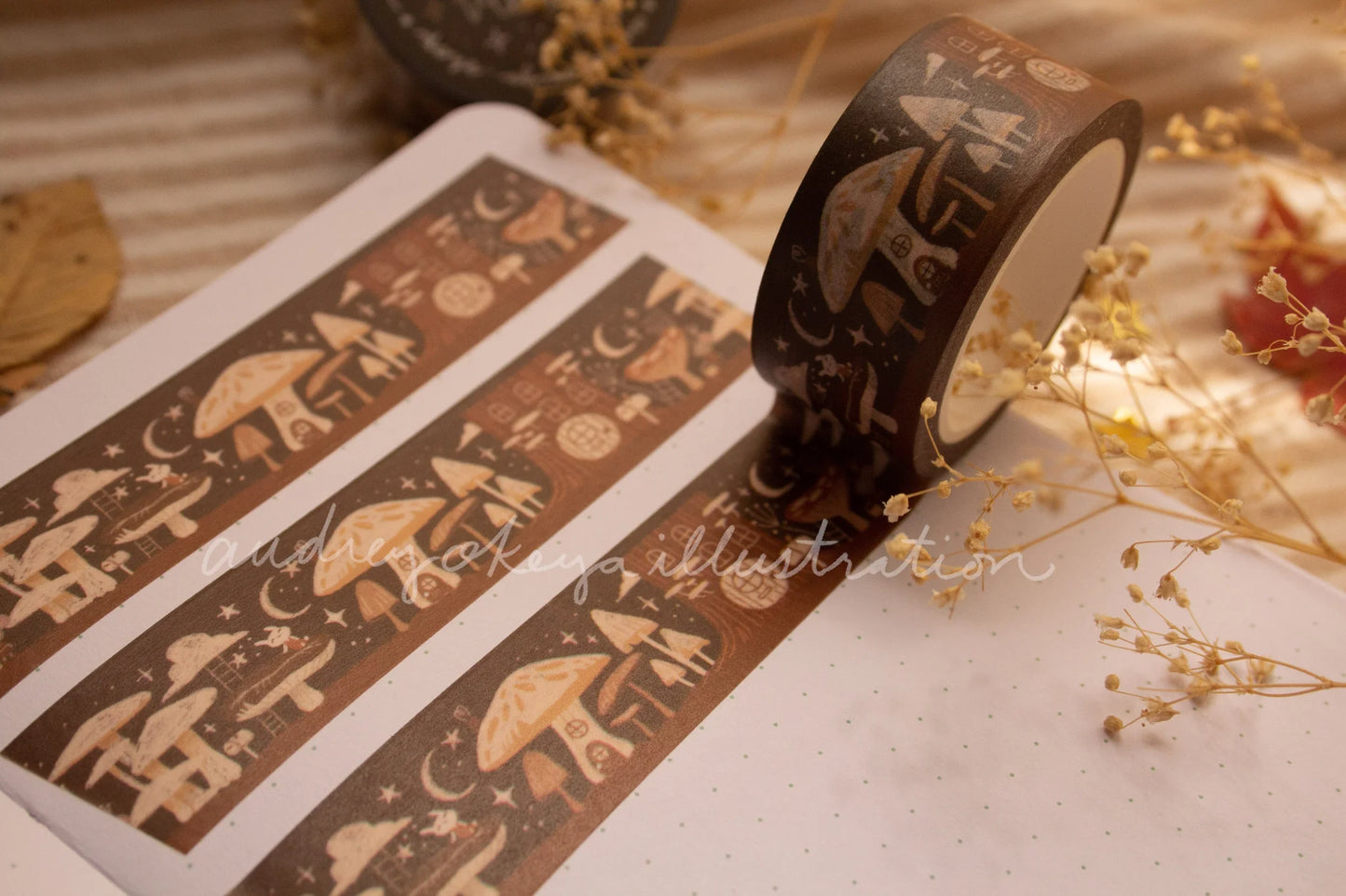 Okeya Stationery Co. - Washi Tape - Mushroom Village
