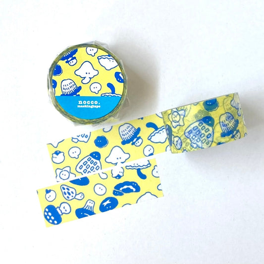 nocco. - Washi Tape - Yellow Loose Mushrooms