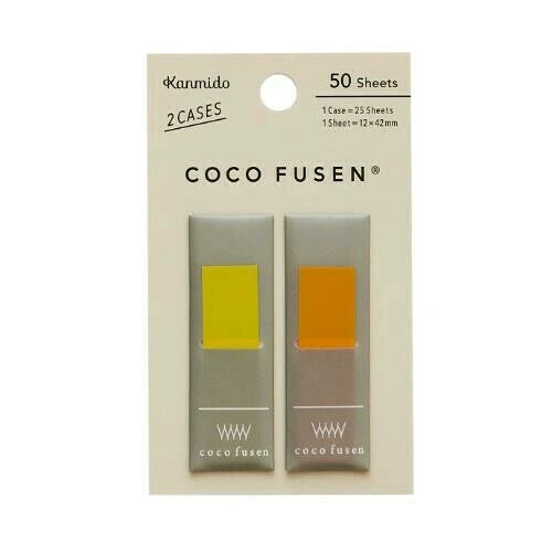 Kanmido Coco Fusen Color Sticky Notes - Medium - Mustard