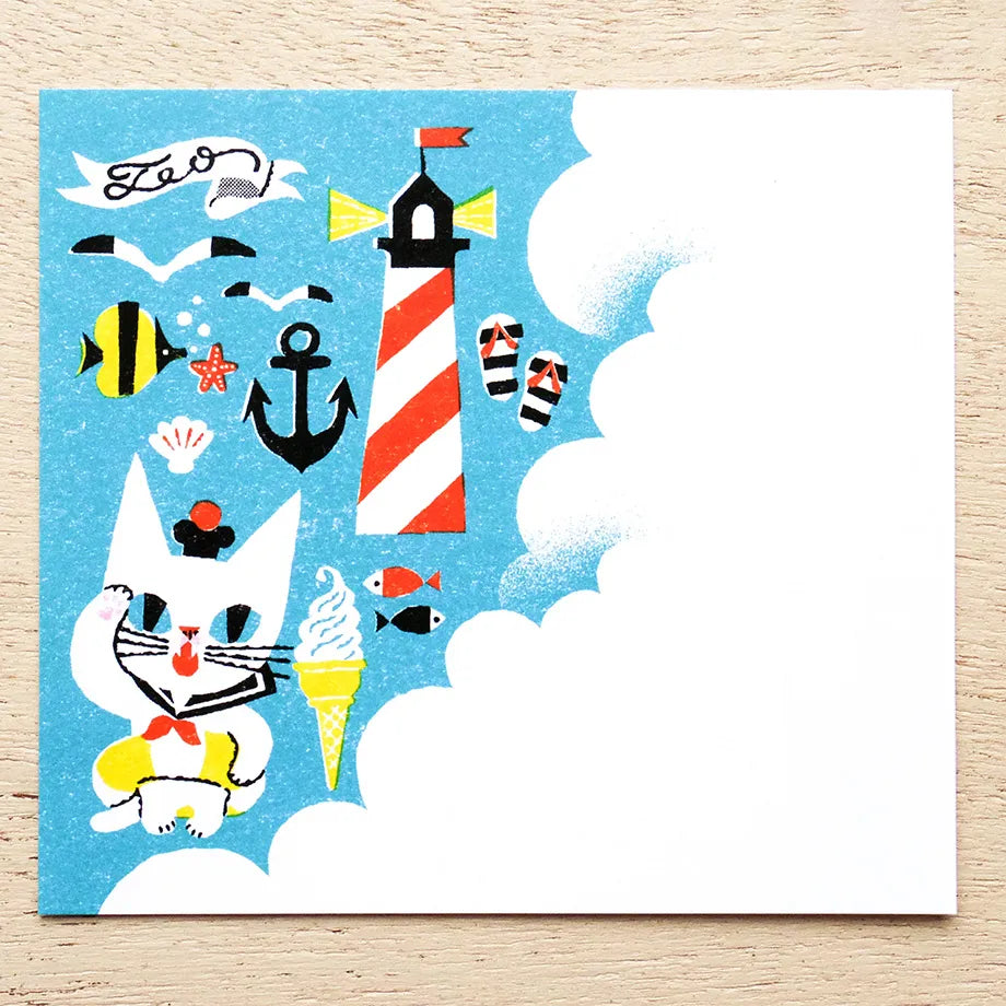 Cozyca x Kuroneko Design - Block Memo Pad - My Little Teo