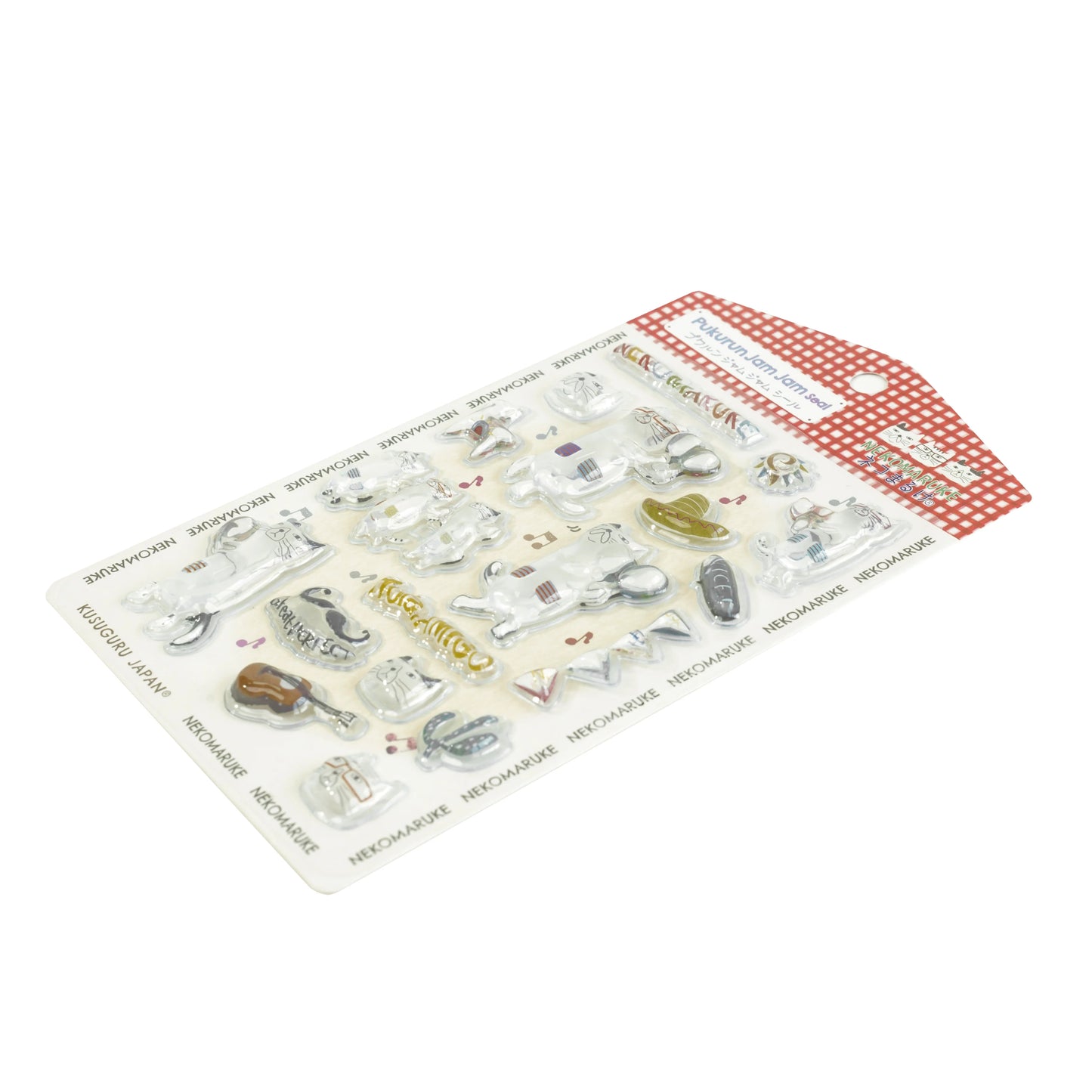 Kusuguru Japan - Pukurun Jam Jam Seal 3D Stickers - Nekomaruke