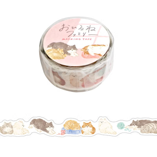 Mind Wave Naptime Family Washi Tape - Nekozaki-san Family
