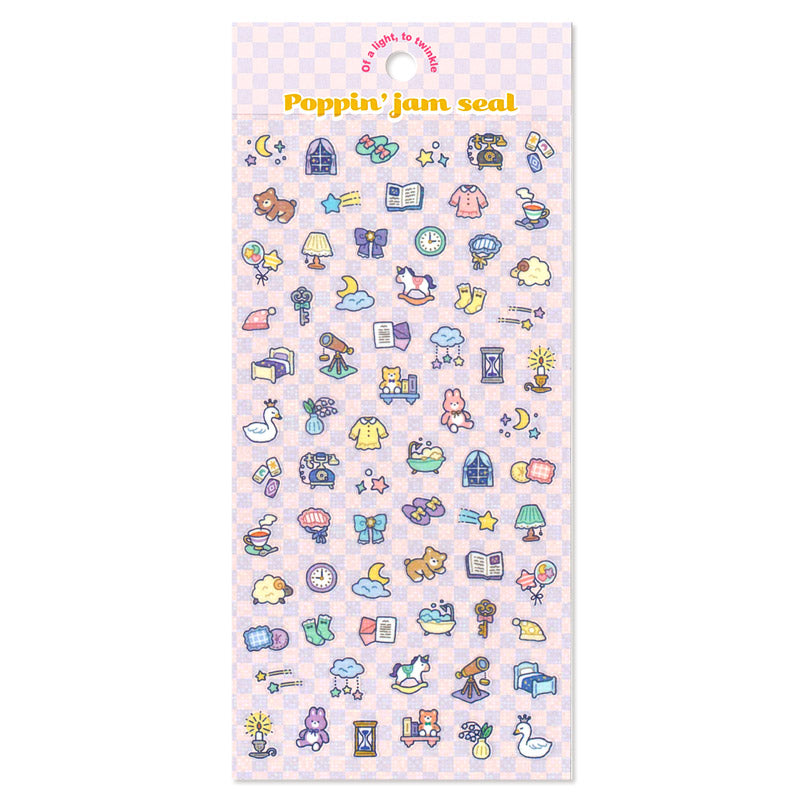Mind Wave Sticker Sheet - Poppin' Jam Seal - Night