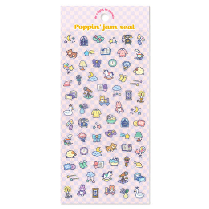 Mind Wave Sticker Sheet - Poppin' Jam Seal - Night
