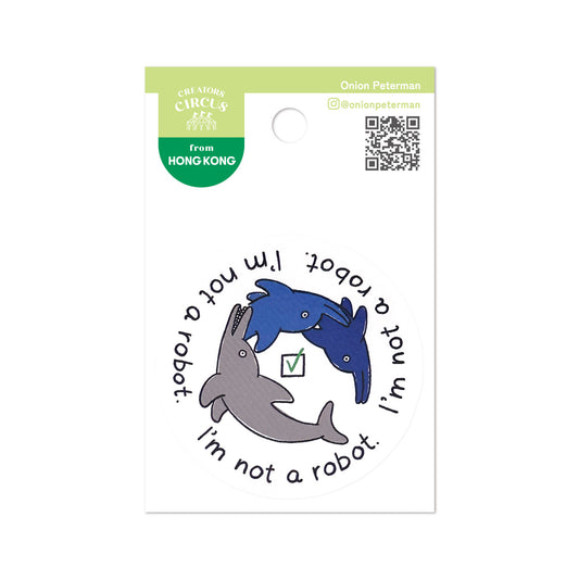 Frontier - Creators Circus Sticker - Onion Peterman - Not A Robot