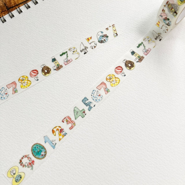 Spica Garden Washi Tape - muu-chan Series - Numbers
