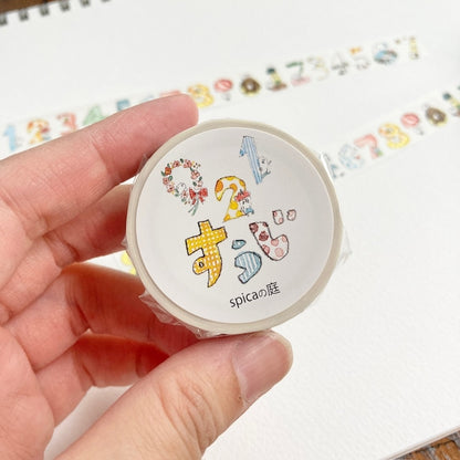 Spica Garden Washi Tape - muu-chan Series - Numbers