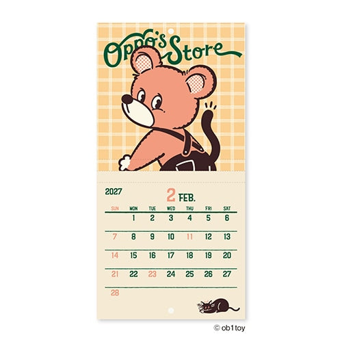 Shinnippon x ob1toy - 2027 Mini Wall Hanging Calendar