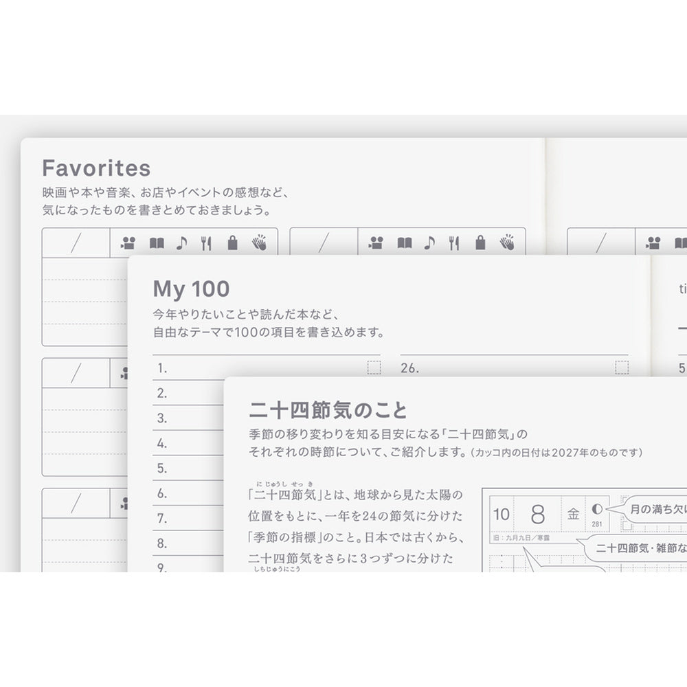 Hobonichi Techo 2027 Japanese Original Avec Books - 2 Book Set - A6