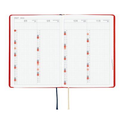 Hobonichi Techo 2027 HON - JPN Edition - A6 - Yumi Kitagishi: White Cat and Rabbit’s Tea Room
