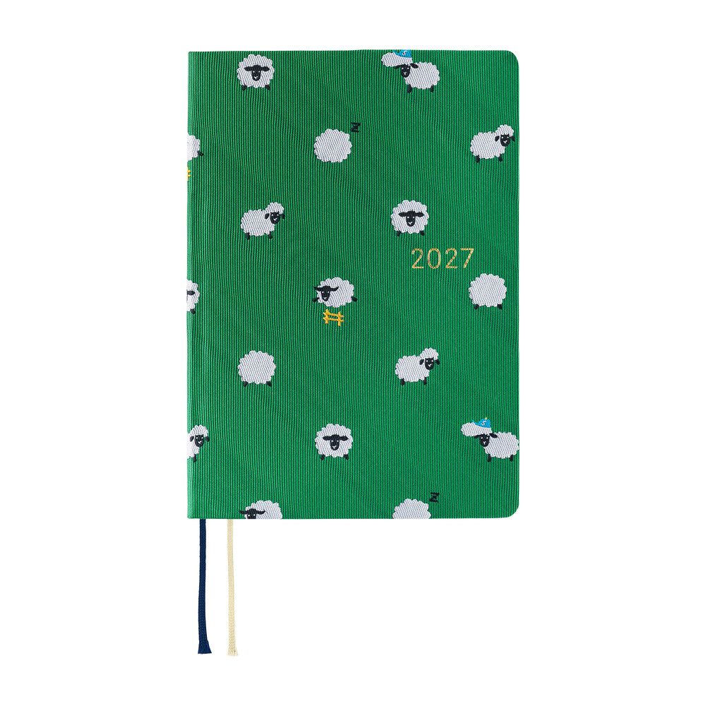 Hobonichi Techo 2027 HON - JPN Edition - A6 - Bow & Tie: Sheep Sheep Sheep