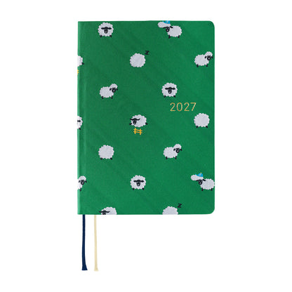 Hobonichi Techo 2027 HON - JPN Edition - A6 - Bow & Tie: Sheep Sheep Sheep