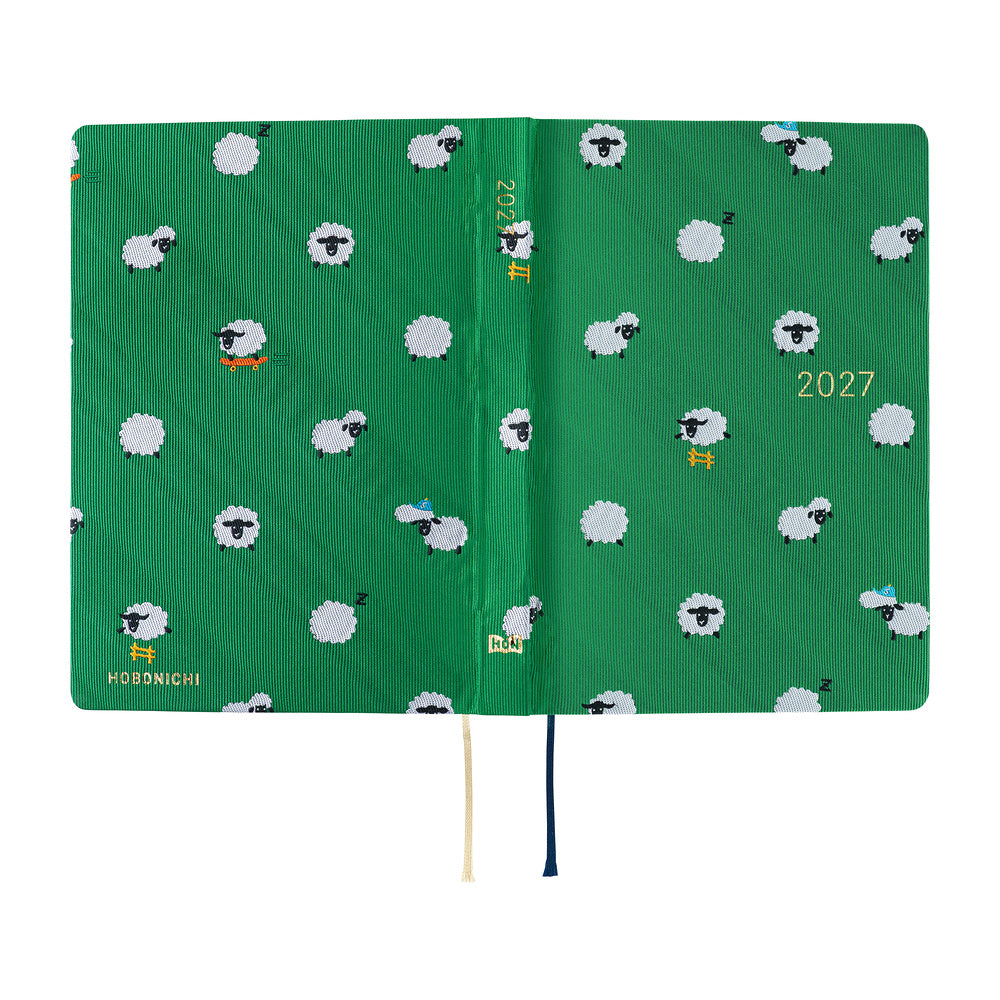 Hobonichi Techo 2027 HON - JPN Edition - A6 - Bow & Tie: Sheep Sheep Sheep