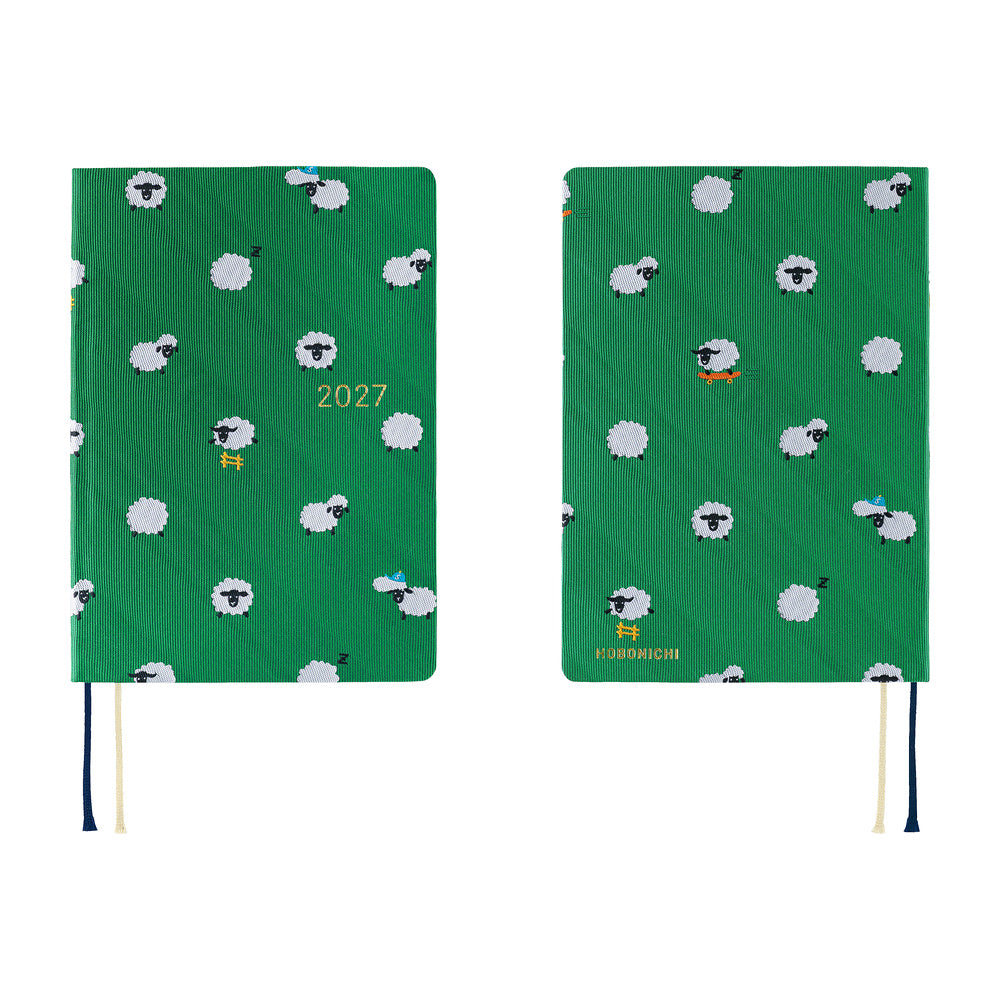 Hobonichi Techo 2027 HON - JPN Edition - A6 - Bow & Tie: Sheep Sheep Sheep