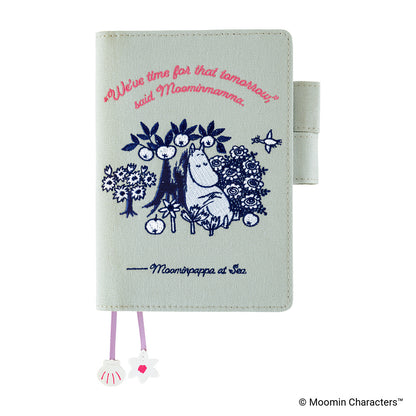 Hobonichi Original A6 Cover - Moomin: My Yard - Pale Mint